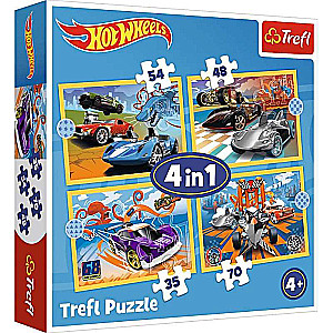 Пазл 4in1 Trefl: Hot Wheels vehicles