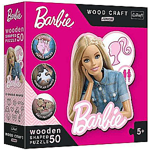 Пазл 50 Wood Craft Junior Trefl: Beautiful Barbie