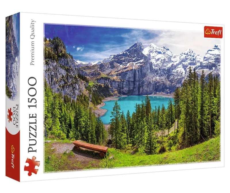 Пазл 1500 Trefl: Lake Oeschinen, Alps, Switzerland