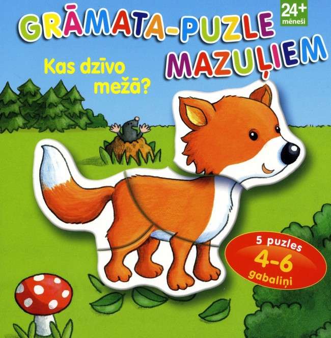 Grām.-puzle mazuļiem Kas dzīvo mežā?