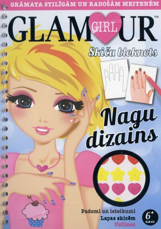 Glamour Girl. Nagu dizains. Skiču bloknots