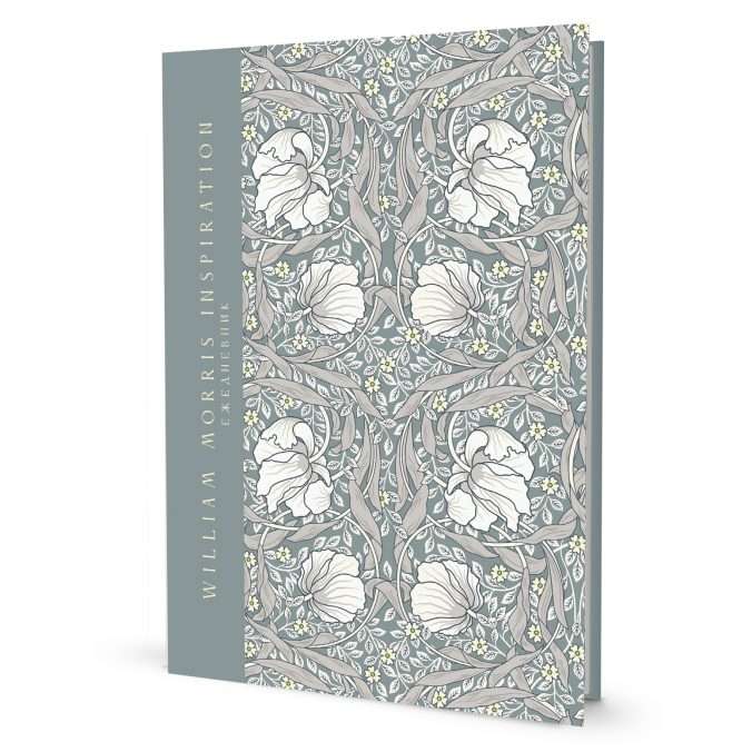 Ежедневник William Morris Inspiration мятная с белыми цветами