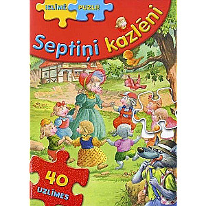 Ielīmē puzli. Septiņi kazlēni