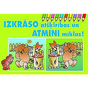 Izkrāso atšķirības un atmini mīklas