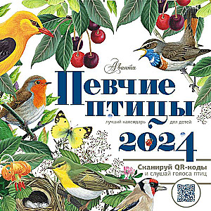 Календарь Певчие птицы с голосами 2024 год