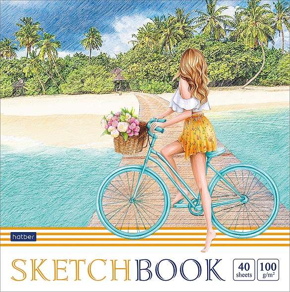 Premium Блокнот SketchBook 40л 220х220мм 