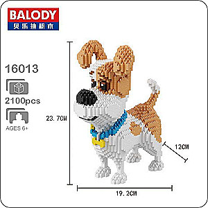 Конструктор/мозаика 3D BALODY Собака, 2100 дет., 237x192x120мм