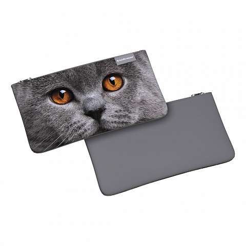 Пенал конверт ErichKrause® 207x114мм Grey Cat