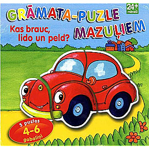 Grāmata -puzzle mazuļiem. Kas brauc, lido un peld