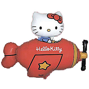 Фольгированный шар 24 FX Hello Kitty on the Plane