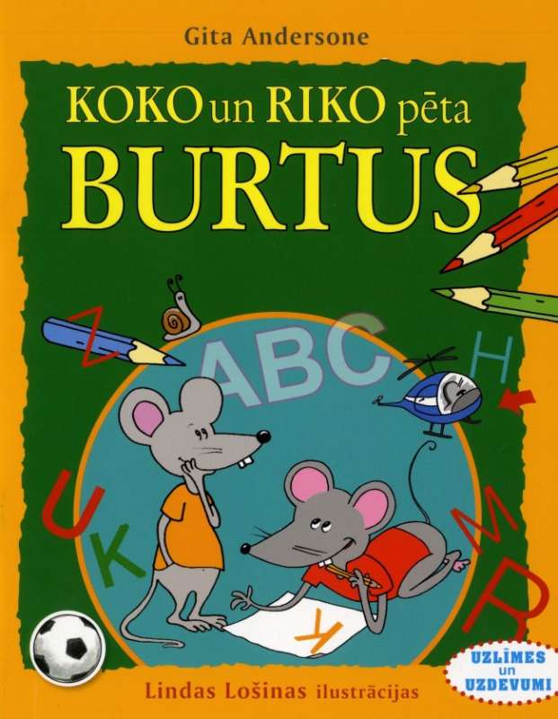 Koko un riko pēta burtus