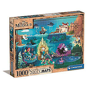 Пазл 1000 CLEMENTONI DISNEY MAPS LITTLE MER