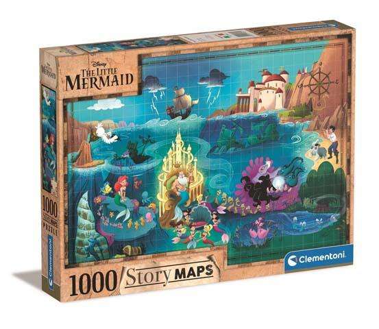 Пазл 1000 CLEMENTONI DISNEY MAPS LITTLE MER