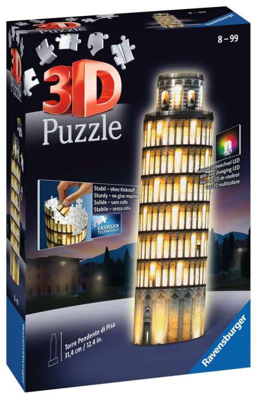 3D пазл Пизанская башня с подсветкой