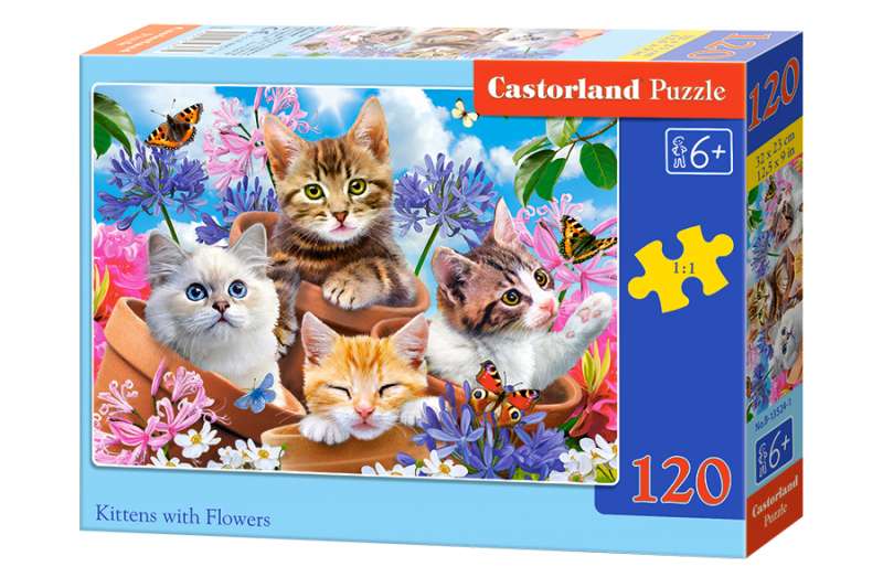 Пазл Kittens with Flowers 120 дет.
