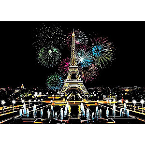 Скретч-картина Fireworks Paris цветная