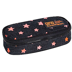 Пенал COOL PACK  DENIM ORANGE STARS, 1-отд.