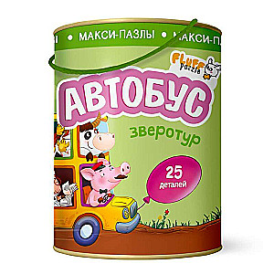 Макси-пазлы Зверотур. Автобус. 25 деталей