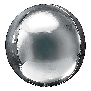 Фольгированный шар 15 ORBZ - ball silver