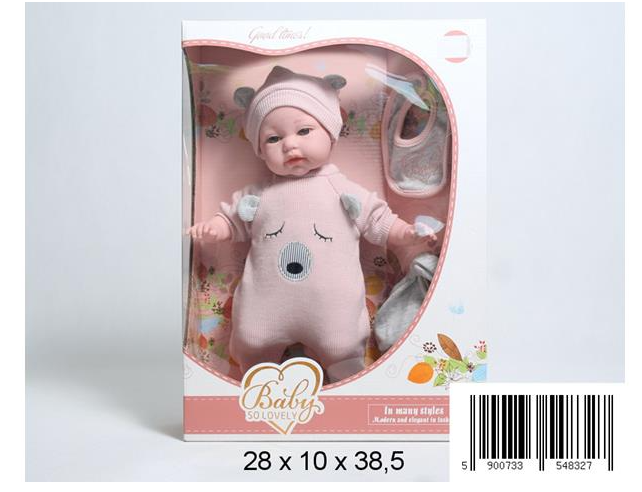 Кукла-малышка с аксессуарами 28х10х38,5см