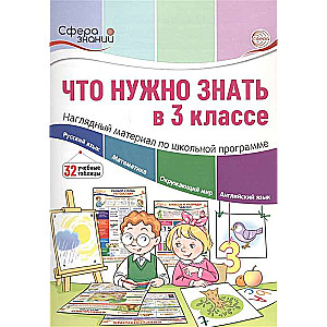 Что нужно знать в 3 классе: наглядный материал по школьной программе. 32 учебных таблицы