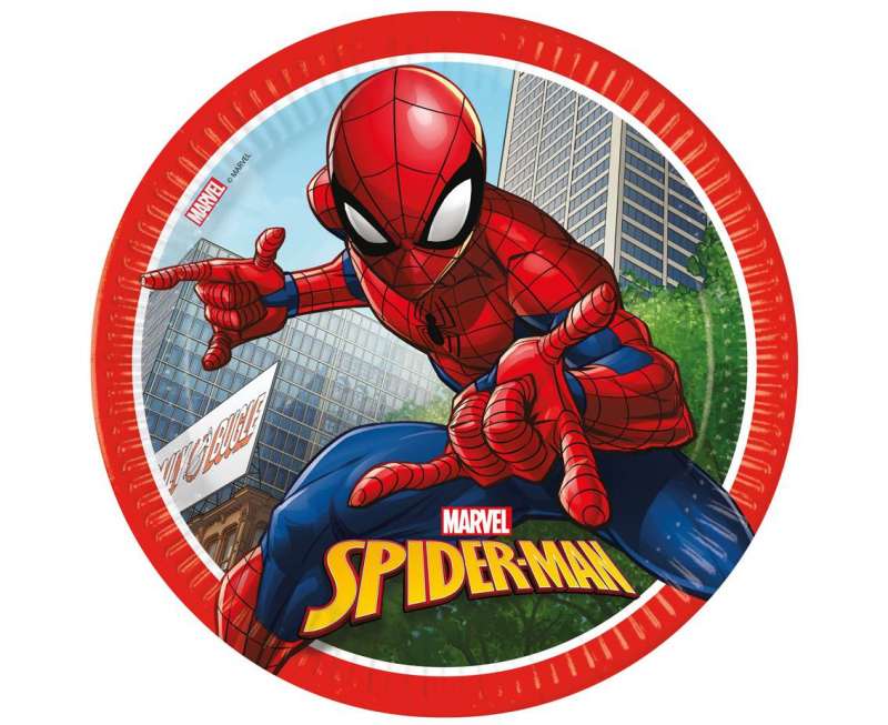 Бумажные тарелки /23см, 8шт. spiderman