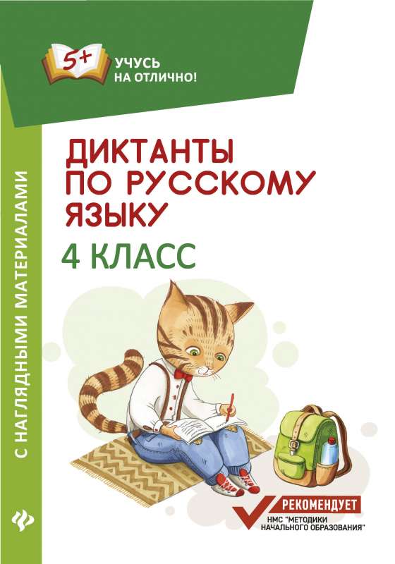 Диктанты по русскому языку с нагл.матер.:4 класс