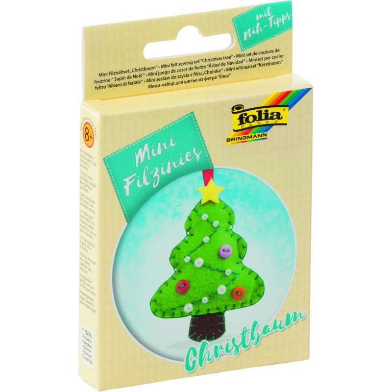 Набор для шитья мини из фетра 8х10см FOLIA CHRISTMAS TREE