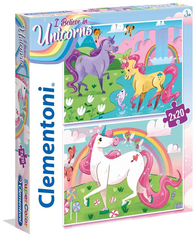 Пазл 2x60 CLEMENTONI Unicorns Brilliants