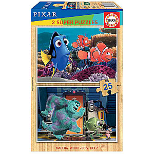 Puzzle EDUCA Nemo+Monstr, 2 x 25 деталей