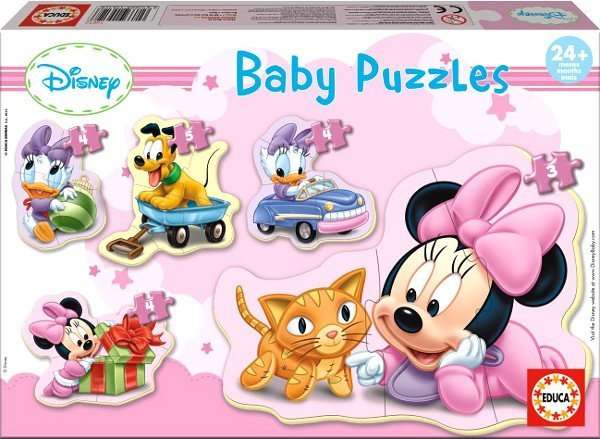 Puzzle EDUCA Minnie Happy, 5шт (1x3,3x4,1x5)