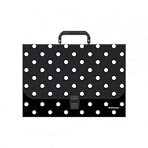 Портфель пластиковый ErichKrause Dots in Black, A4