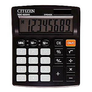 Калькулятор настольный Citizen SDC-805NR, 8 разрядов, 105x120x21 мм