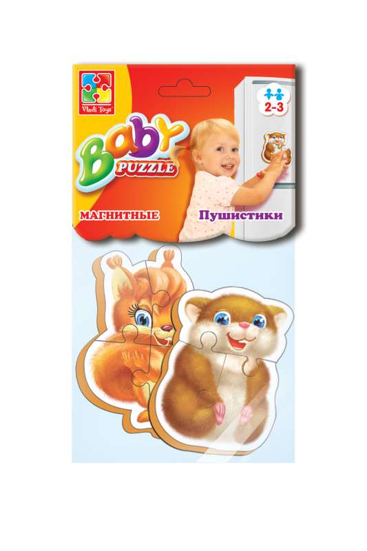 Мягкие магнитные пазлы (Baby puzzle) - Пушистики