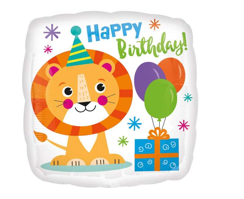 Фольгированный шар 18 Birthday Lion