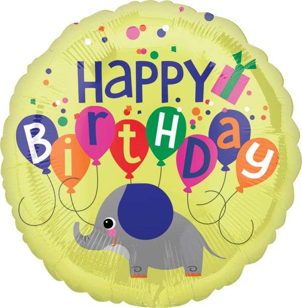 Фольгированный шар 18 Birthday Elephant