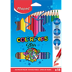 Цветные карандаши MAPED Color'Peps, 18 цветов