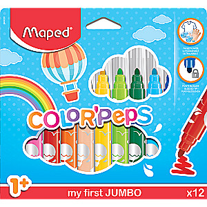 Фломастеры MAPED Color Peps 12 цветов,Maxi