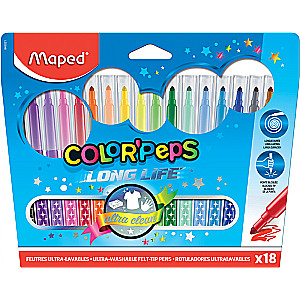 Фломастеры MAPED Color Peps 18 цветов.