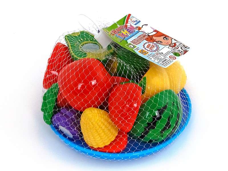 Набор развивающих игрушек "Овощно-фруктовые половинки".