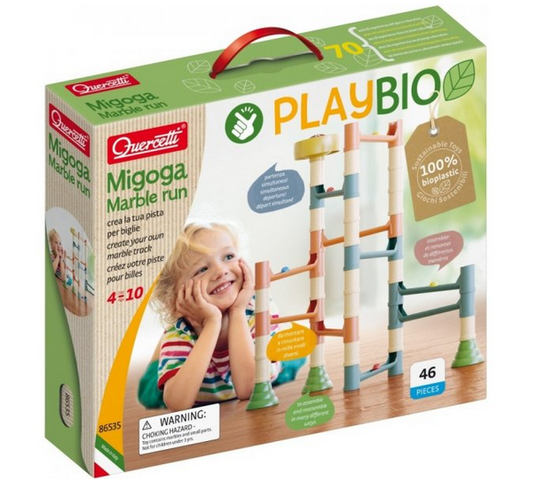 Игра Трасса с мячиками, Quercetti PlayBio, 49 деталей