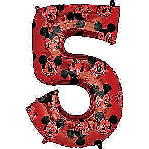 Фольгированный шар  Mickey Mouse 5 66см, красный