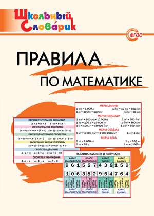 Правила по математике