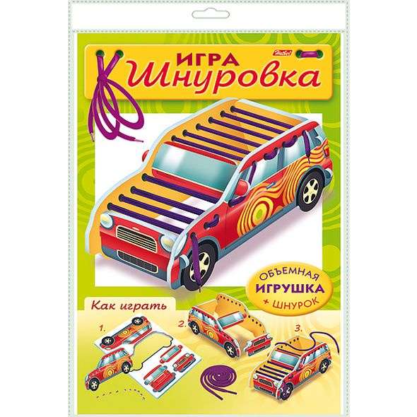 Игра-Конструктор-Шнуровка.Машина