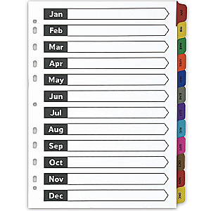 Бумажные разделители, JAN-DEC