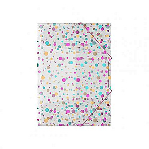 Папка на резинках пластиковая ErichKrause Dots, A4