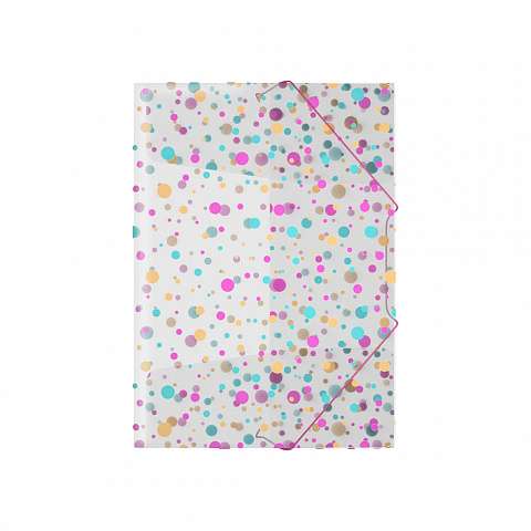 Папка на резинках пластиковая ErichKrause Dots, A4