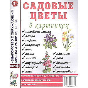 Садовые цветы в картинках. Наглядное пособие для педагогов, логопедов, воспитателей и родителей