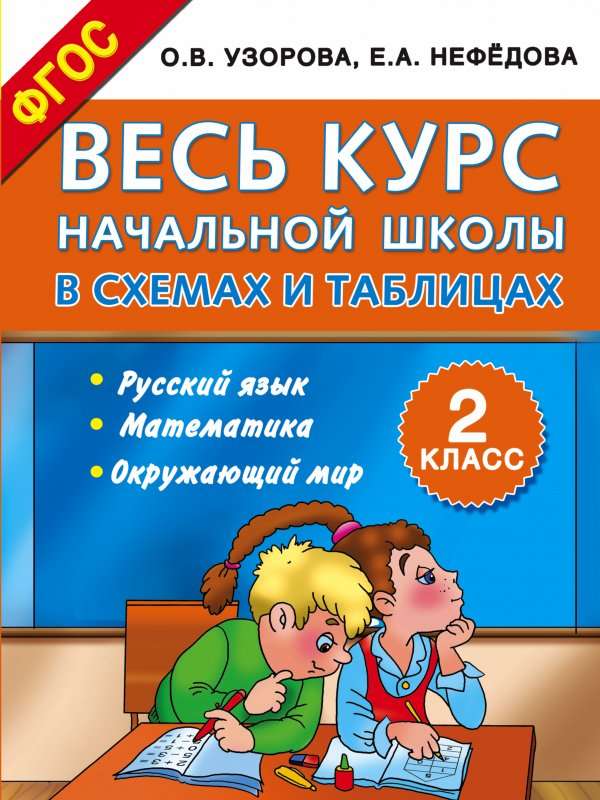 Весь курс начальной школы в схемах и таблицах. 2 класс. Русский язык, математика, окружающий мир