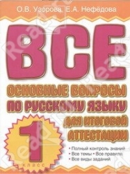 Все основные вопросы по русскому языку для итоговой аттестации. 1 класс